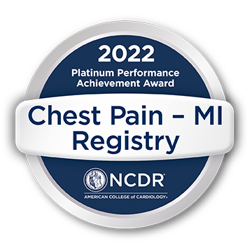 NCDR Chest Pain  ̶  MI Registry Platinum Performance Achievement Award